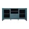 Flash Furniture Dion Teal 59 Inch Storage Cabinet, Engineered Wood, 2 Tempered Glass Doors, 2 Drawers, Open Shelf EV-CA7515-ZZ-TL-GG - alternate 5